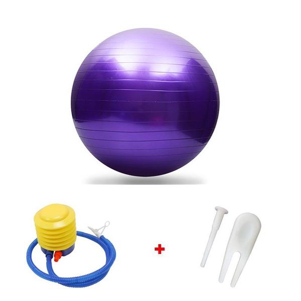 

55cm sports yoga balls bola pilates fitness gym fitball exercise workout massage ball with pump