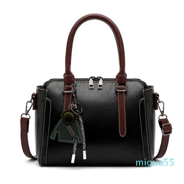 

shoulder bags solid pu leather crossbody for women fashion tassel ornaments casual messenger bags