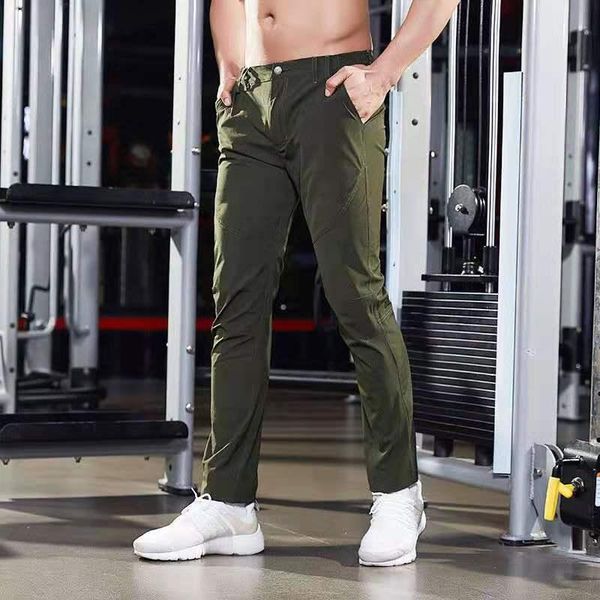 

men's pants 2021 fashion women casual summer thin stretch quick-drying bottoms outdoor riding slim long, Black