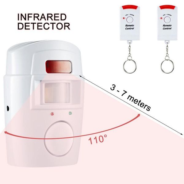 

alarm systems home security alert infrared sensor anti-theft motion detector monitor wireless system+2 remote control
