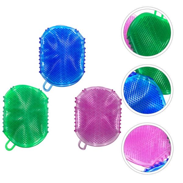 

3pcs shower brushes cleaning compact essential oil disposable gloves