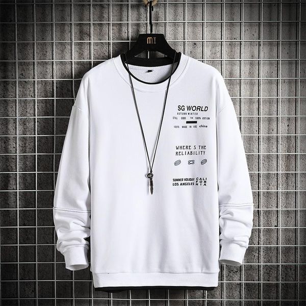 

men's hoodies & sweatshirts o-neck hoodie men casual print long sleeve sweatshirt male hip-hop streetwear autumn spring harajuku pullov, Black