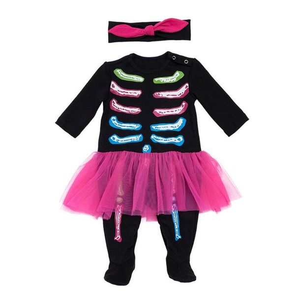 

footies infant baby girls halloween costume bodysuit headband mini skirts, Blue