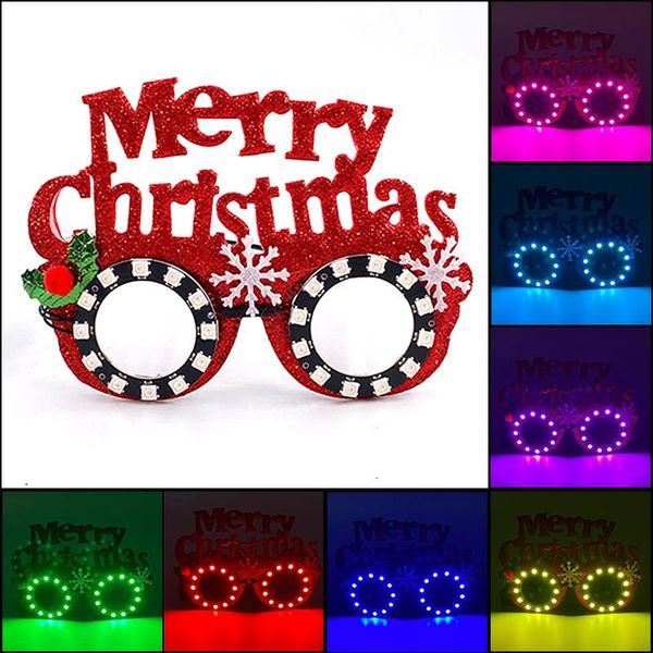 

sunglasses luminous led decorative glasses festive costume accessories glowing neon light for christmas year party, White;black