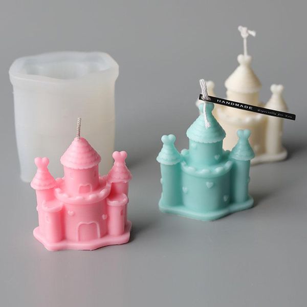 

castle shape candle silicone mold creative architecture simulation plaster molds diy mould craft tools