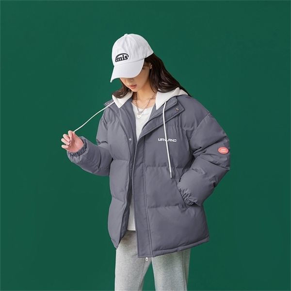 

down jacket winter coar women cotton padded down harajuku style 211216, Black