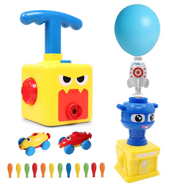 Весело Образование инерция Воздушная сила Воздушный шар Автомобильный Экспериментальный Запуск Башня Научные игрушки Оптом для детей Подарок