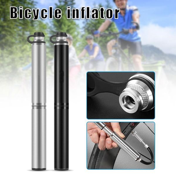 

bike pumps mini portable bicycle inflator high pressure aluminum alloy hand lightweigth accessory h7jp