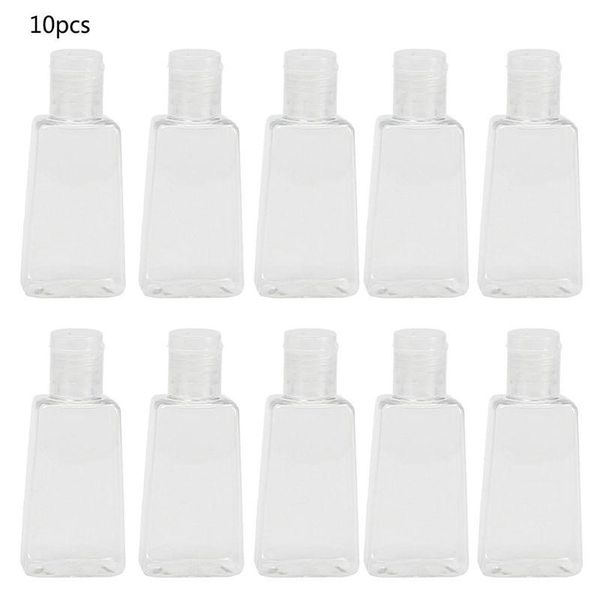 

storage bottles & jars 918d 10pcs 30ml/1oz reusable plastic empty travel size bottle flip liquid hand lotion shampoo sanitizer dispenser