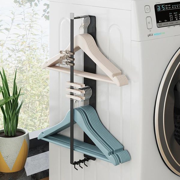 

hooks & rails nail-plastic wall hanger hold balcony finishing multi-functional rack drying