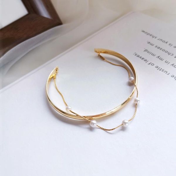 

bangle han edition fashionable individual character creative design two layer bracelet elegant temperament act the role ofing is tasted, Black