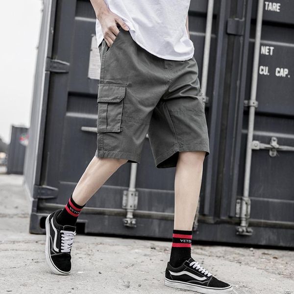 

men's shorts mens military cargo 2021 brand army camouflage tactical men loose work casual short pants plus size orange, White;black