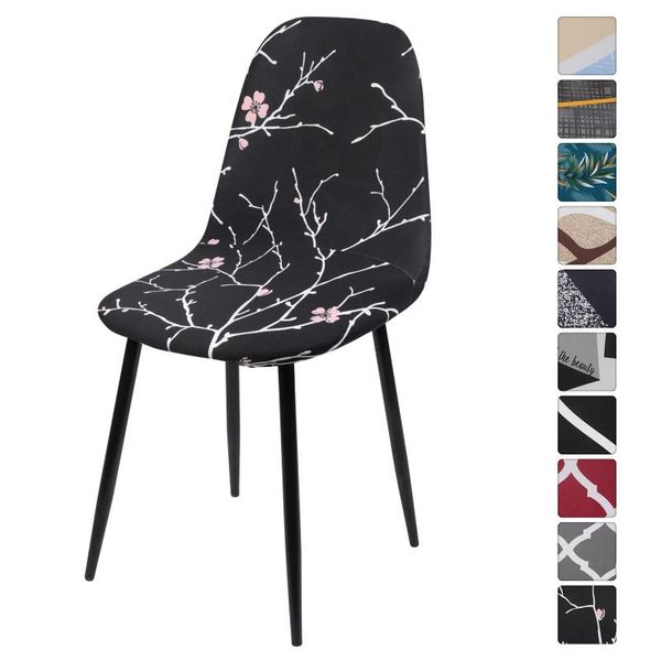 

seat cover for shell chair geometric print washable removable armless banquet home el textiles slipcover covers