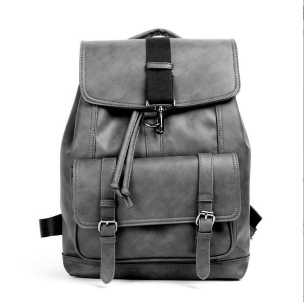 

wholesale brand fashion leather backpack bags student bag of large capacity wind all-match simple computer handbags leathers comfort backpac