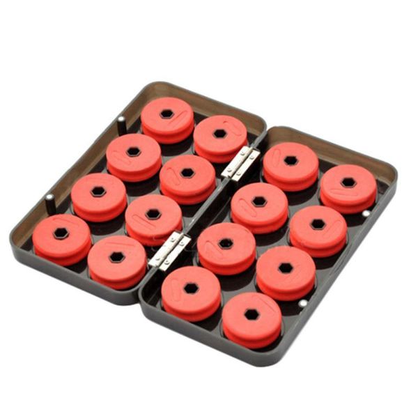 

16pcs foam spools line box fishing tackle winding board shaft lure hook rig bait storage case accessories