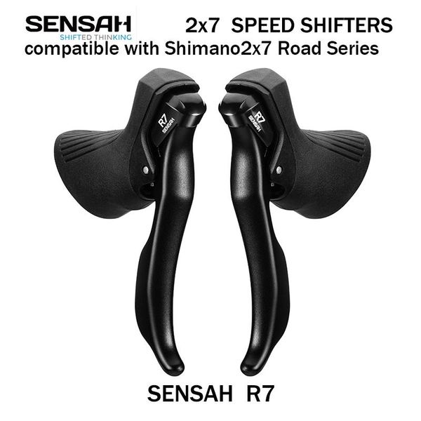 

bike derailleurs sensah road shifters 2x7 speed lever brake bicycle derailleur compatible for r6800 claris sora st-a070