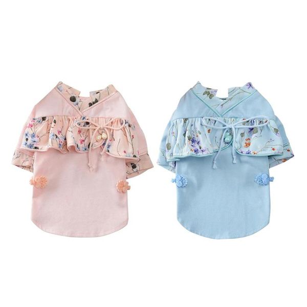 

dog apparel cotton pet clothes puppy elegant skirt summer dress breathable clothing suitable for small and medium-sized dogs