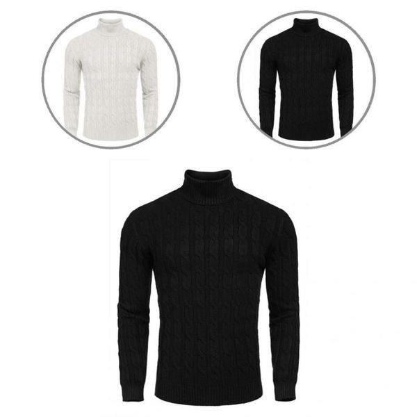 

men's sweaters men pullover skin friendly close fitting windproof fashion sweater clothes for winter, White;black