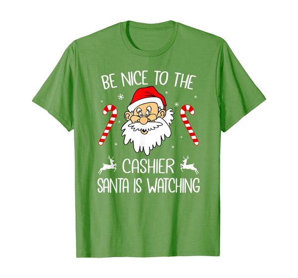 

Be Nice To The Cashier Santa is Watching T-Shirt, Mainly pictures
