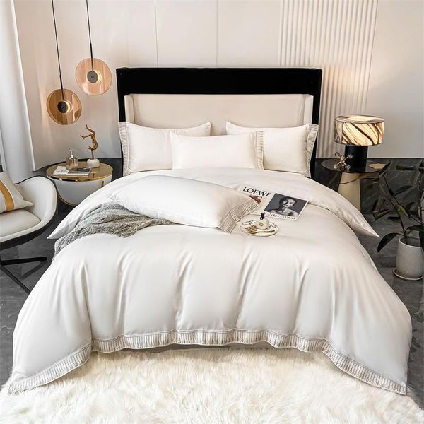 

bedding sets double  king duvet cover set 100%egyptian cotton 600tc embroidery 4pcs luxury soft zipper bed sheet pillowcases
