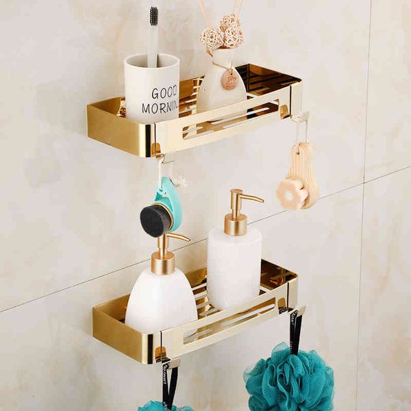 

bathroom shelves shelf storage holder wall mounted gold stainless steel square shower shampoo corner 1799