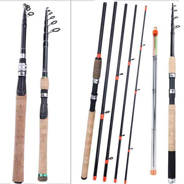

sougayilang feeder series portable 1.8-2.7cm mini / 6 section 3.0 3.3 3.6m carp 60-180g travel fishing rod boat rods