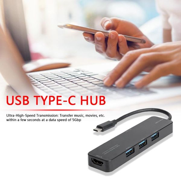 

hubs 3.1 pd hub converter -compatible usb 5 in 1 5gbps 3 usb3.0 4k type-c charging dock for office caring computer supplies