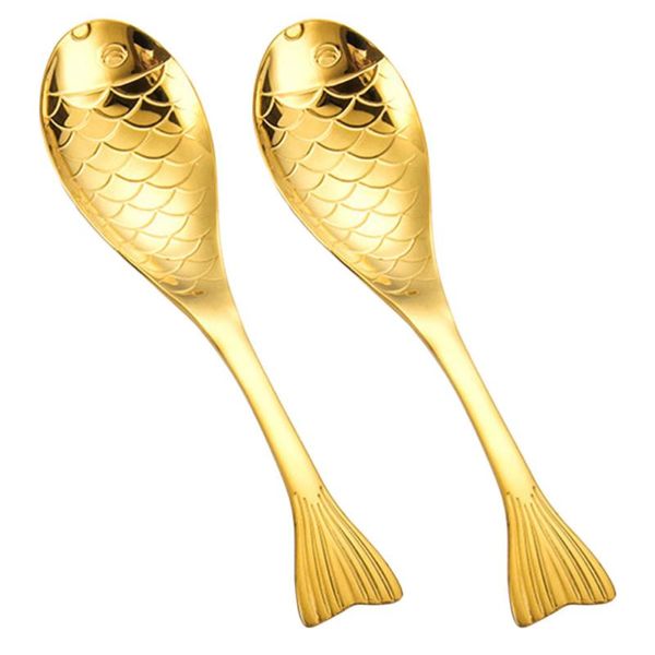 

mugs 2pcs creative coffee spoons stirring stainless steel