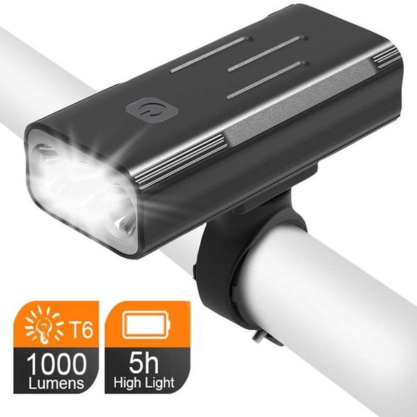 

rechargeable bicycle light 1000 lumens bike front 2400mah/5200mah mtb headlight super bright cycling t6 led head lamp lights