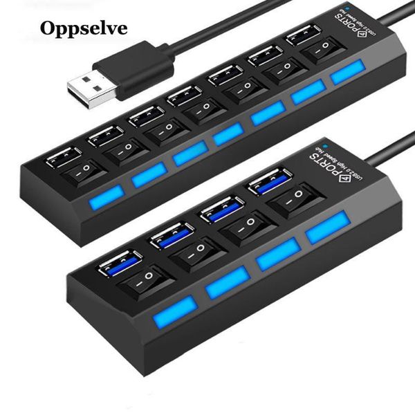 

hubs oppselve usb 3.0 hub 2.0 multi splitter 3 hab use power adapter 4/7 port expander for pc computer accessories