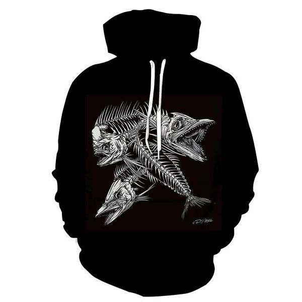

men's hoodies & sweatshirts 2021 spring and autumn 3d printed fishing hoodie anime harajuku men women long-sleeved sports street wear h, Black