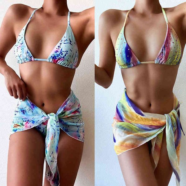 

with three piece bikini diamond, White;black