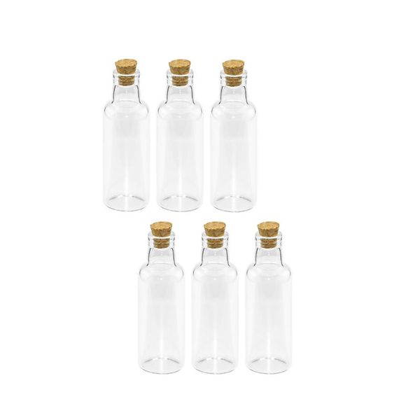 

storage bottles & jars 24pcs 35ml craft vials mini hyaline glass container with corks creative handicraft reusable bottling drift gifts