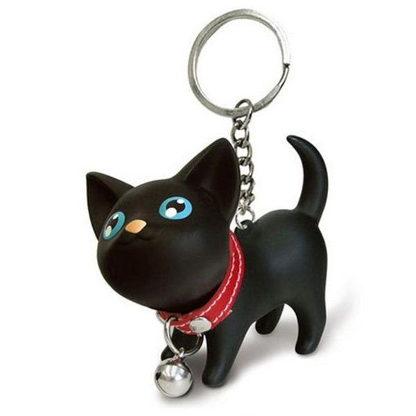 

keychains key chains rings gussy life wholesale fashion cat keychain keyring bell toy lover chain chaveiro ov27, Silver