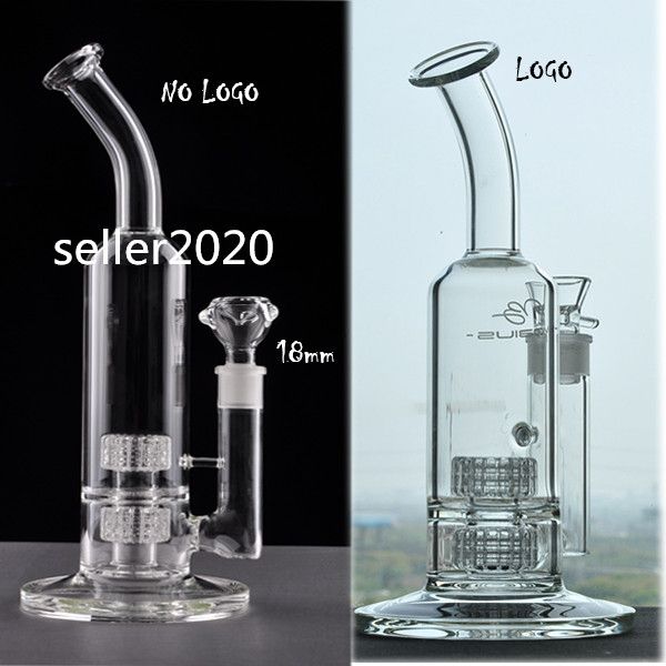 Mobius Glass Bong Matrix Perc Narghilè Shisha Glass Bubbler Recycler Dab downs comforter Rigs Tubi dell'acqua fredda Fumo