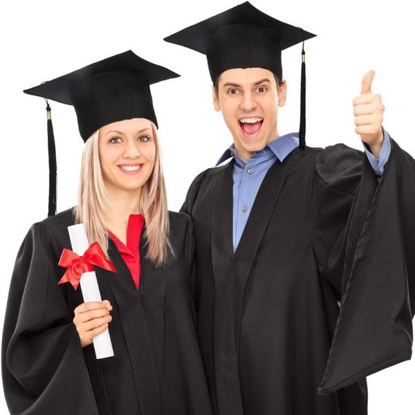 

wide brim hats neutral child graduation cap with tassel adjustable high school university black proud to graduate #p2, Blue;gray