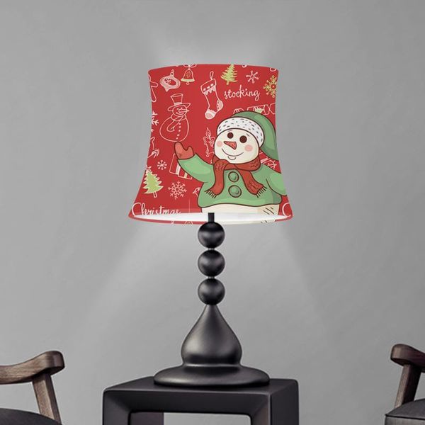 

lamp covers & shades cute snowman printing home table screen shade dustproof lampshade bedroom living cover decor christmas decoration