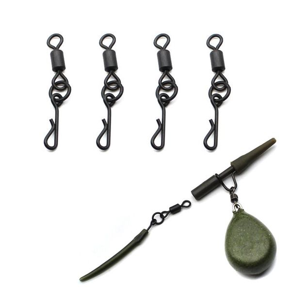 

fishing accessories 20pcs carp clip rolling hook ring swivel micro quick kwik change flexi