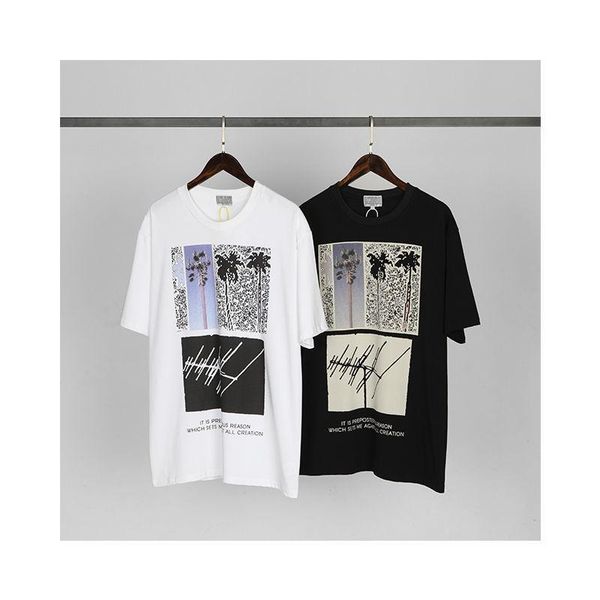 

men's t-shirts cavempt summer print loose cotton t-shirt ce and women's round neck short sleeve, White;black