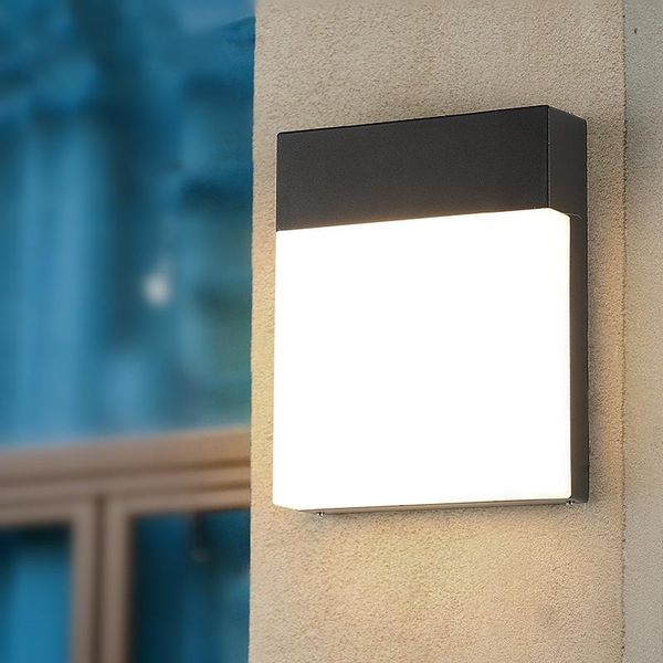 

modern outdoor led wall light waterproof aisle balcony porch courtyard square lamp decorate lamps