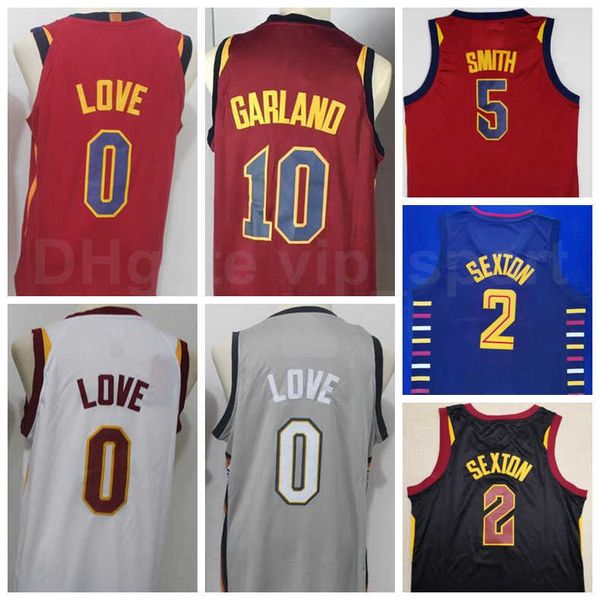 

men basketball jr smith jersey 5 collin sexton 2 kevin love 0 darius garland 10 edition earned city stitched red white black blue