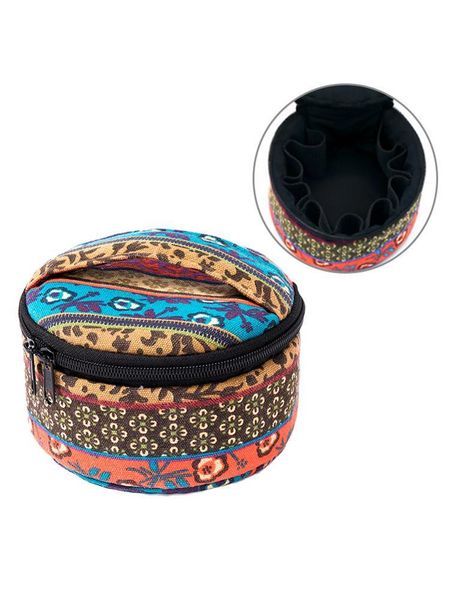 

storage bags 15 grids nail polish bag cosmetic essential oil perfume handbag double-layer portable lipstick organizer box holder