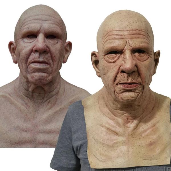 

other event & party supplies real old man latex horror grandparents full head mask halloween costume props three -piece set carnival