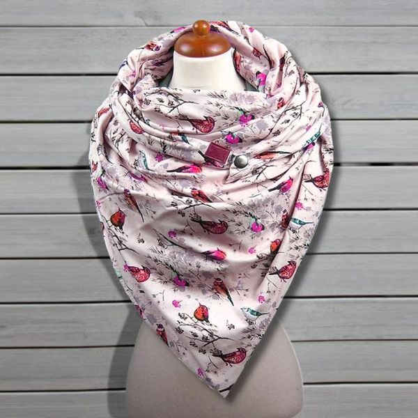 

scarves women scarf winter fashion printing view art print button functional soft wrap casual warm shawls, Blue;gray