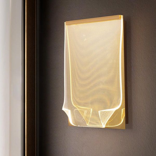 

wall lamp nordic led iron acrylic creative design lamps for home golden sconce bedroom bedside mirror