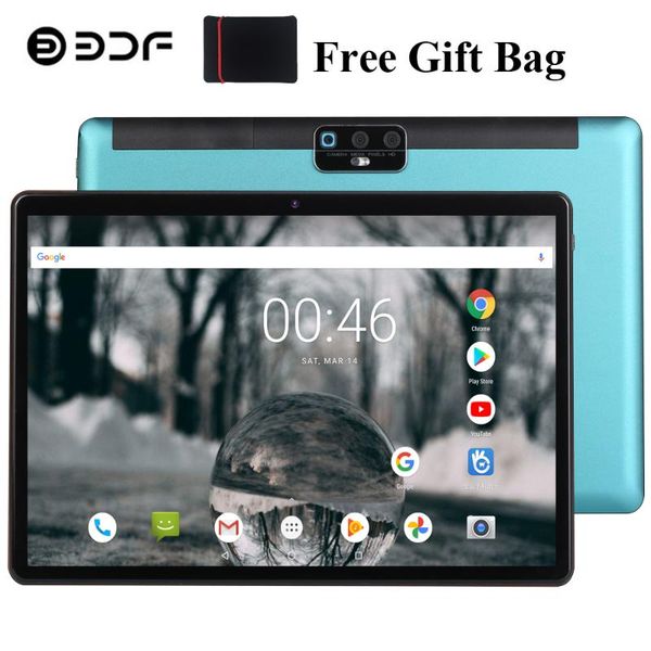 

tablet pc 2021 system 10.1 inch tablets android 9.0 3g/4g phone call 2gb/32gb octa core wifi bluetooth gps dual sim pc+keyboard