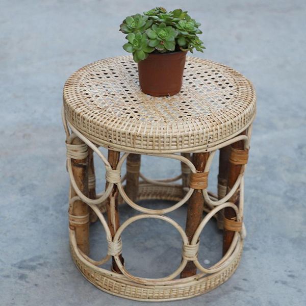 

rattan plant stand durable decorative shelf holder for indoor #w0 planters & pots
