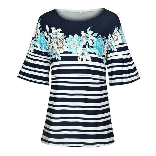 

maternity & tees women breastfeeding tee nursing striped 3/4 sleeve t-shirt, White