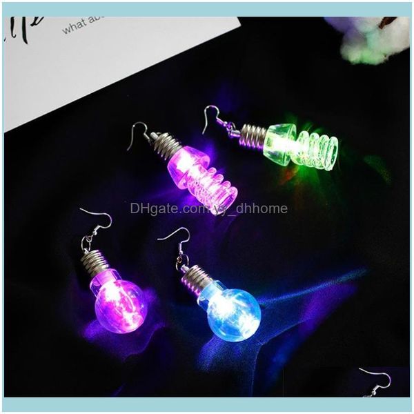 

jewelry sets jewelry1pair fashion women light up earring led blinking bulb ear hook dangle jewelry10.3 earrings & necklace drop delivery 202, Silver