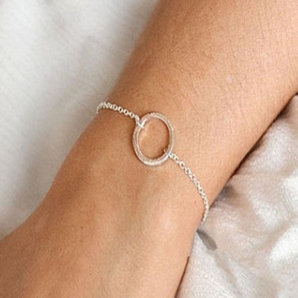 

beaded, strands circle bracelet anklet alloy minimalist geometric hand/foot chains for womens 2021 sandals accessories fashion beach jewelry, Black